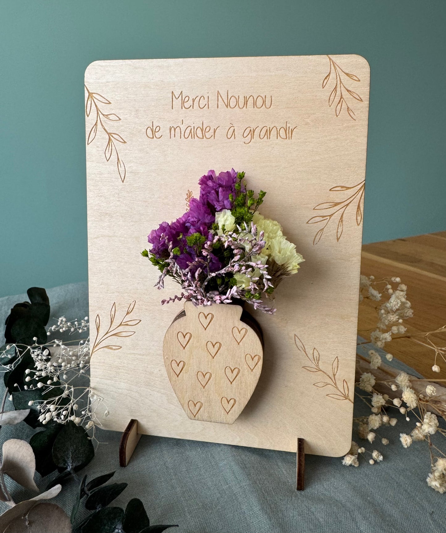 Carte vase fleuri