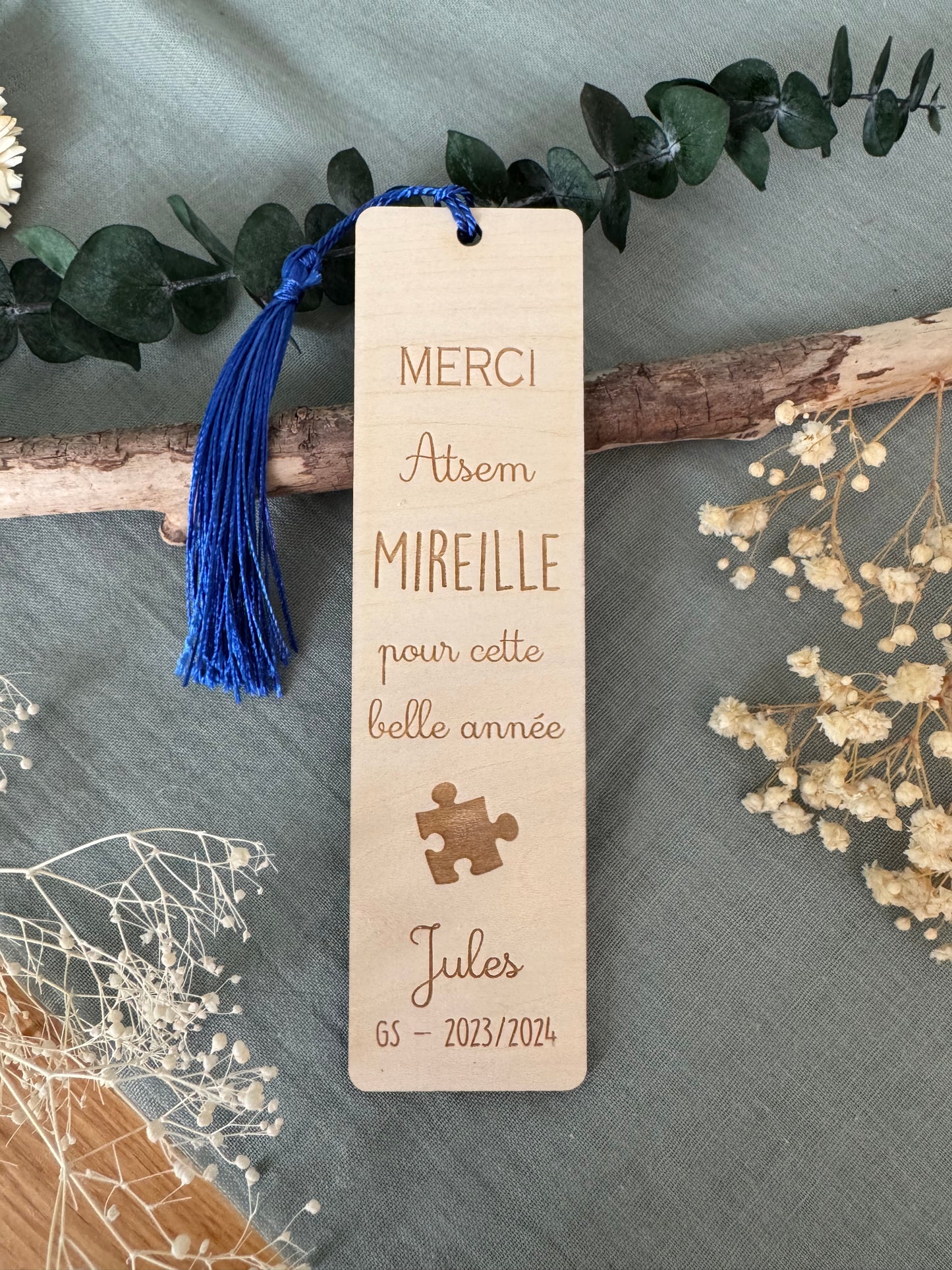 Marque page personnalisé fin d'année
