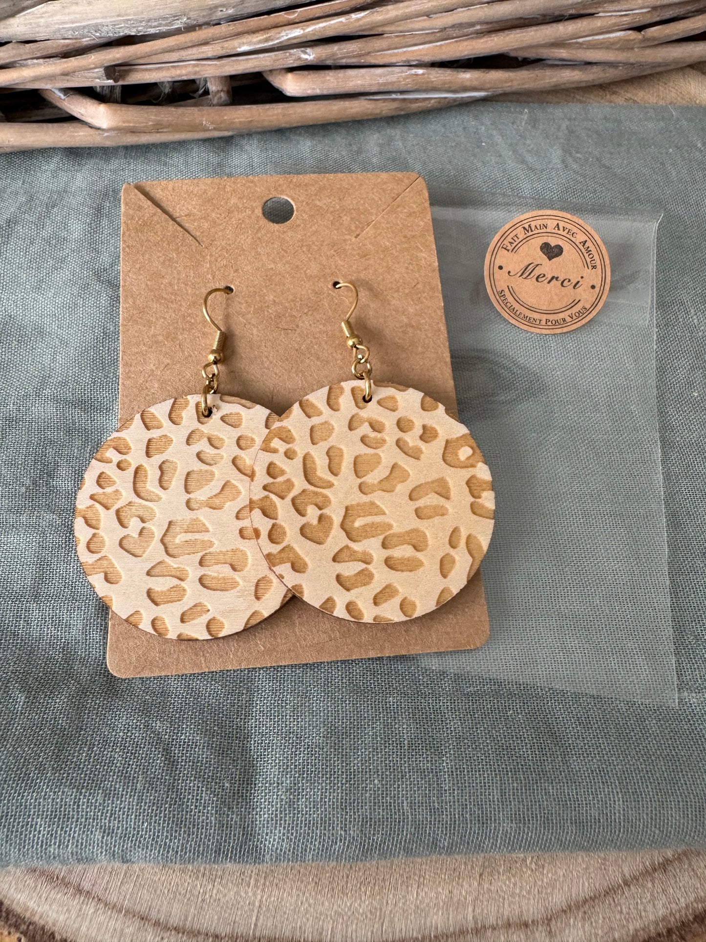 Boucles d'oreilles léopard