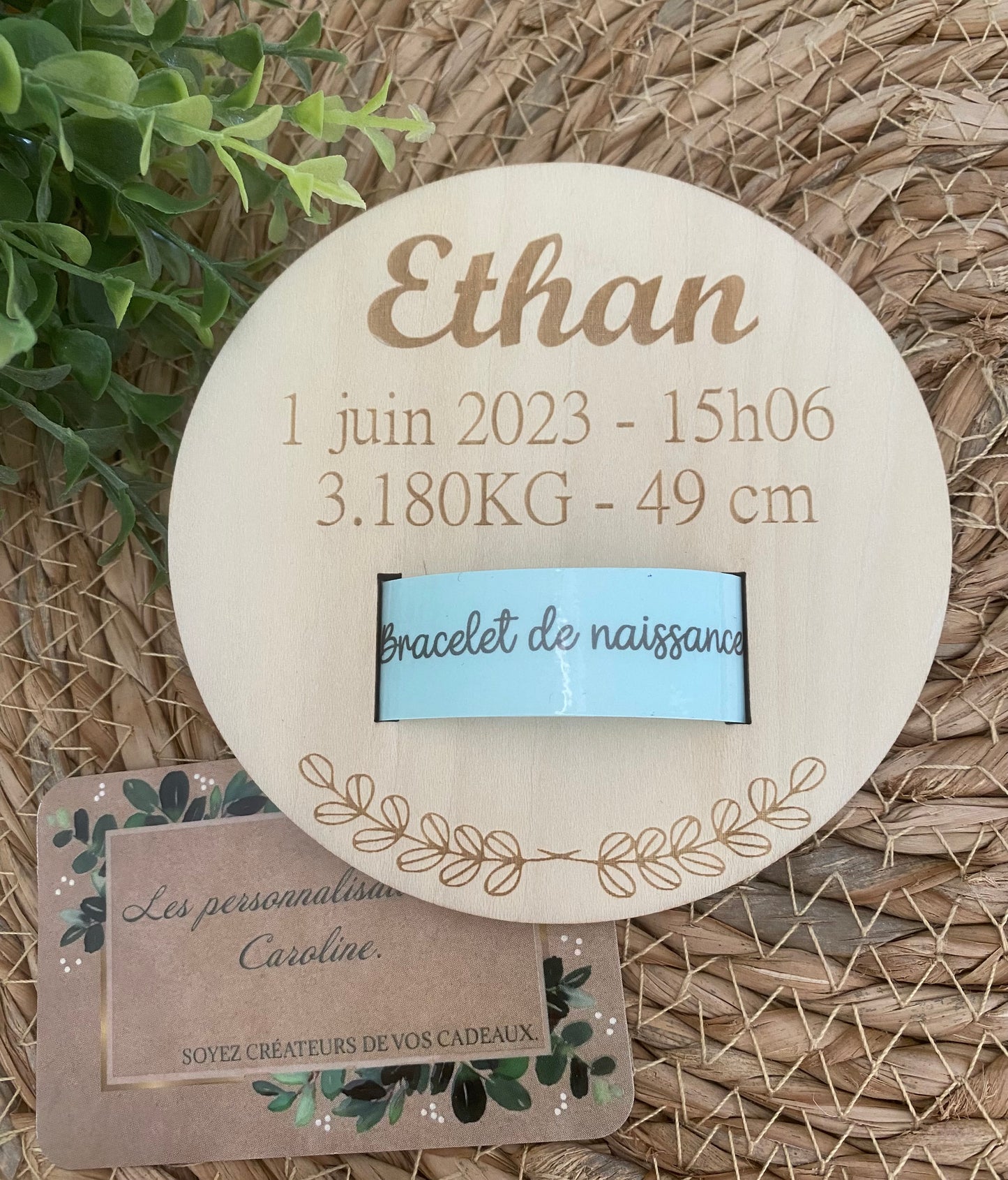 Support bracelet de naissance