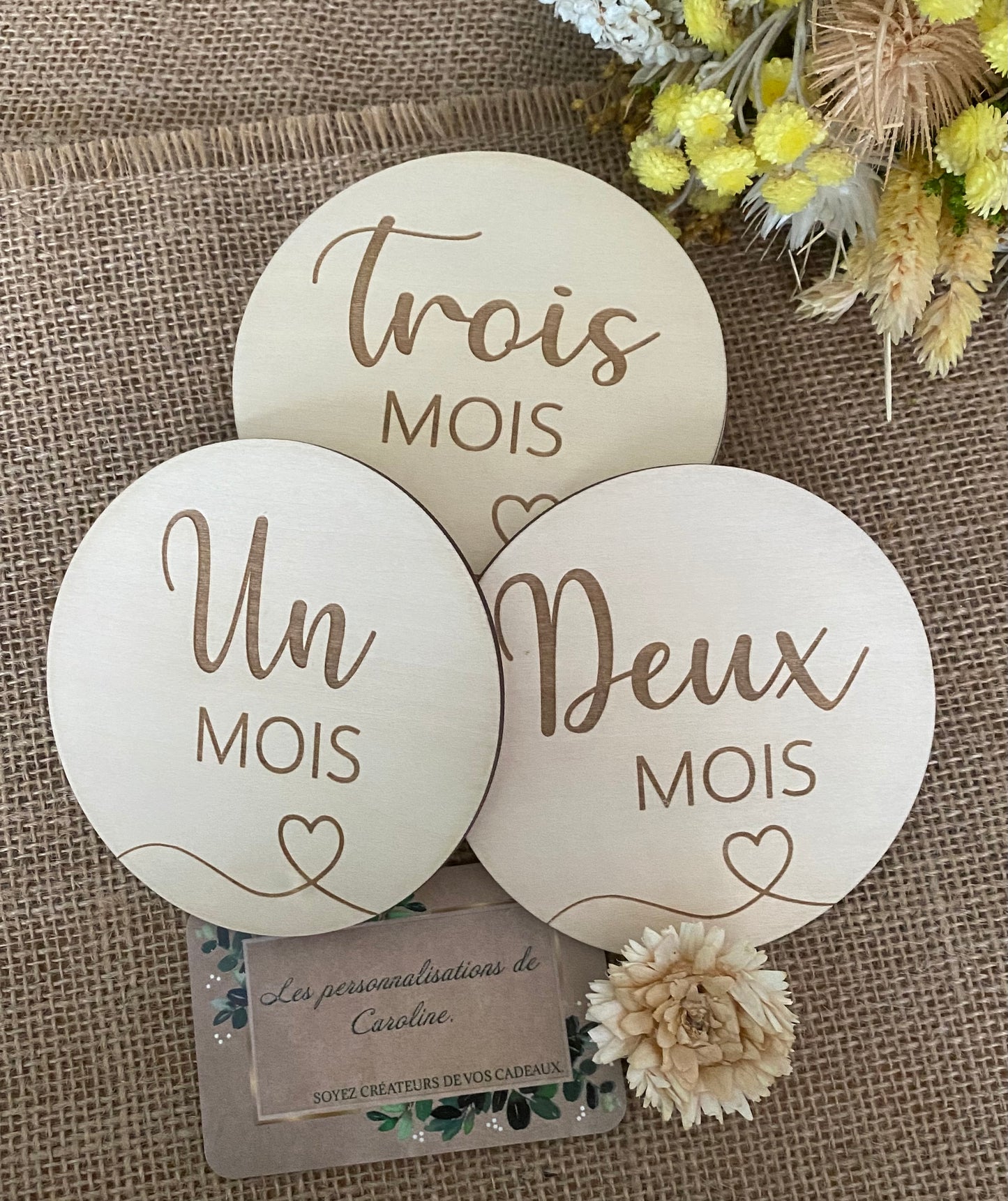 Cartes étapes douze mois + Bienvenue
