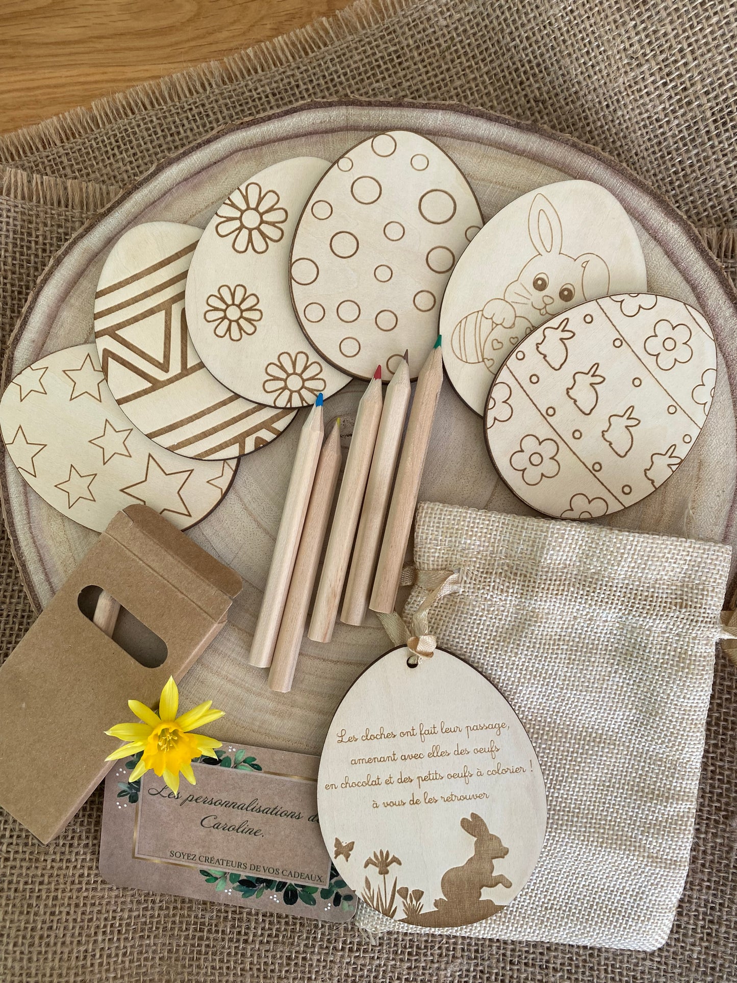 Kit œuf de pâques à colorier