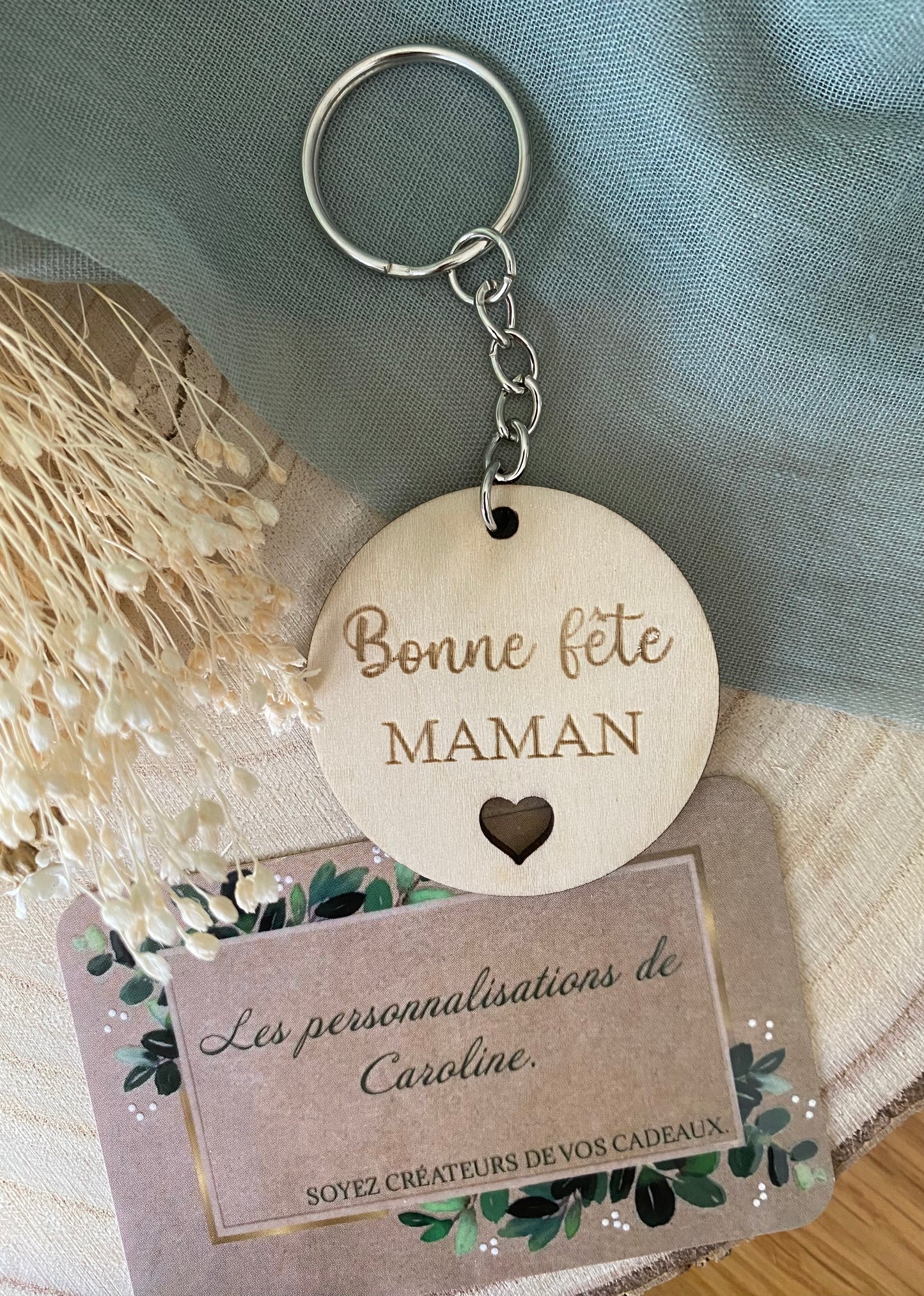 Porte clés "Bonne fête maman"