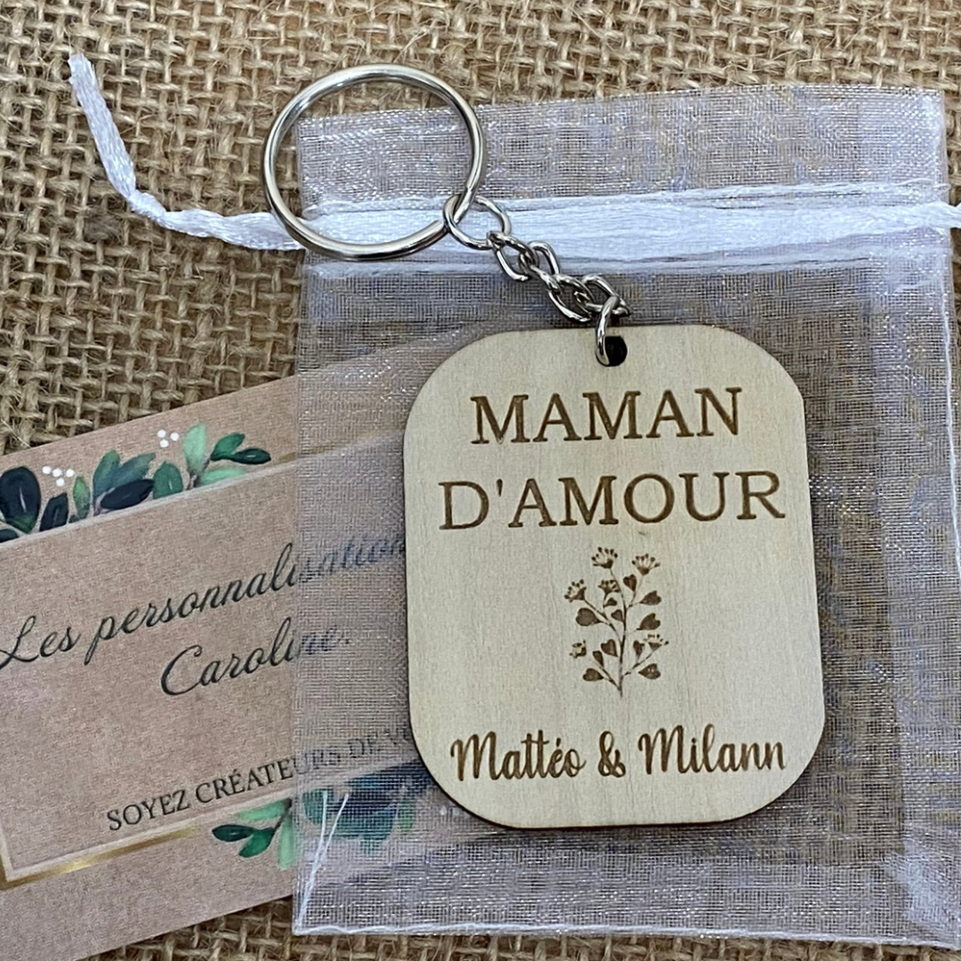 Porte clefs "MAMAN D'AMOUR"