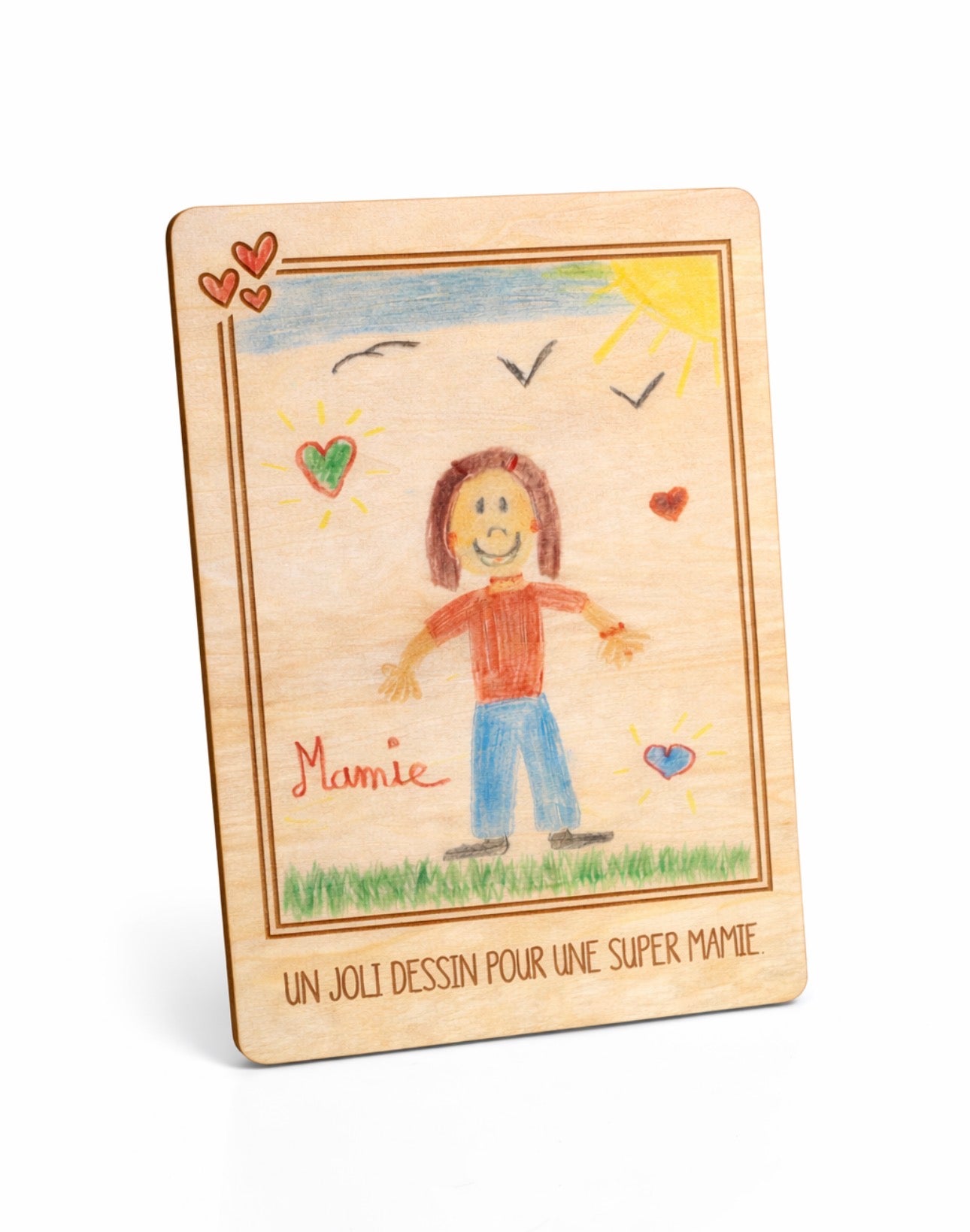 Carte en bois à colorier