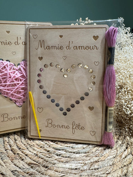 Kit créatif « Mamie d’amour » – Cadeau Fête des Grands-Mères