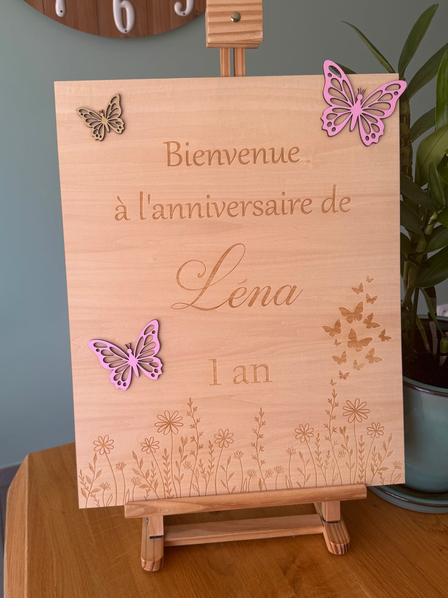 Panneau de bienvenue « papillons »
