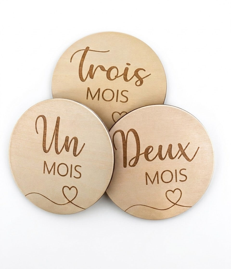 Cartes étapes douze mois + Bienvenue