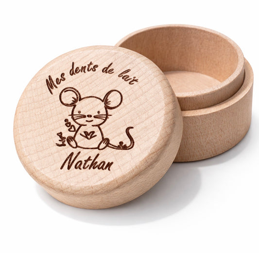 Boîte à dents de lait personnalisée, petite souris
