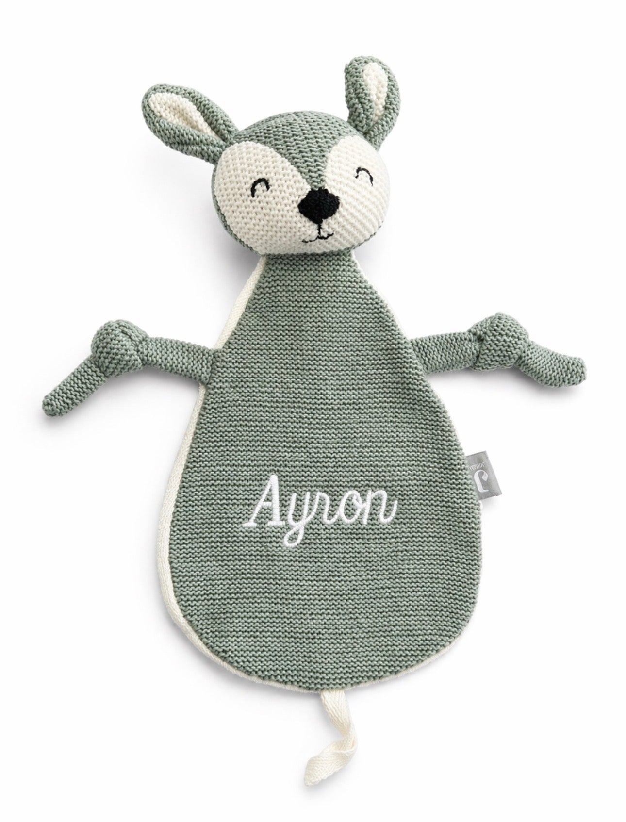 Doudou bleu cerf JOLLEIN personnalisée broderie
