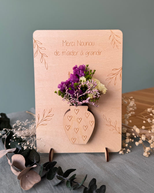 Carte vase fleuri