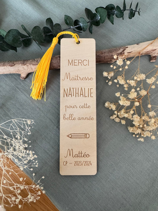 Marque page personnalisé fin d'année