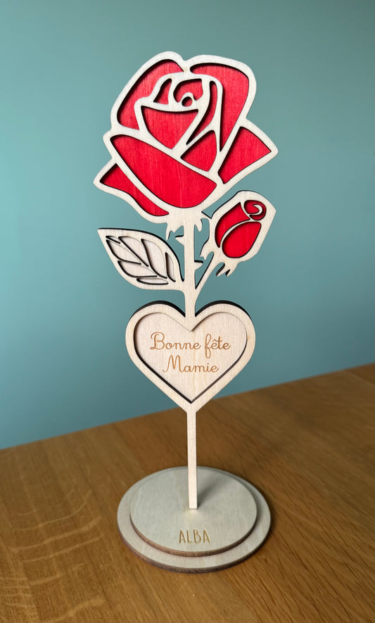 Rose en bois